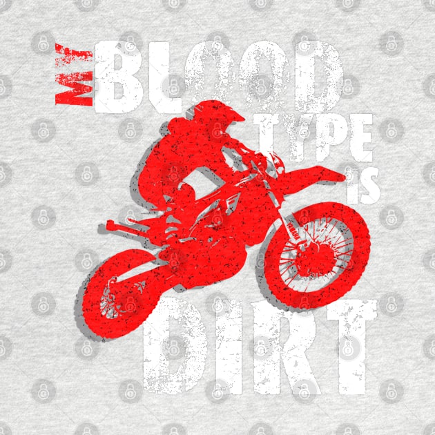 Motorcross Blood Type Shirt by TheAparrelPub